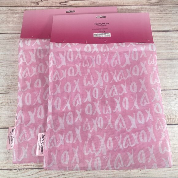 Lot of 2 Juicy Couture Home Juicy XO Logo Set of 3 Mesh Wash Bags NWT - Picture 2 of 2